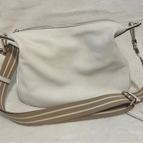 Kate Spade White and Tan Shoulder Bag with Minimalist Design - Picture 3 of 7